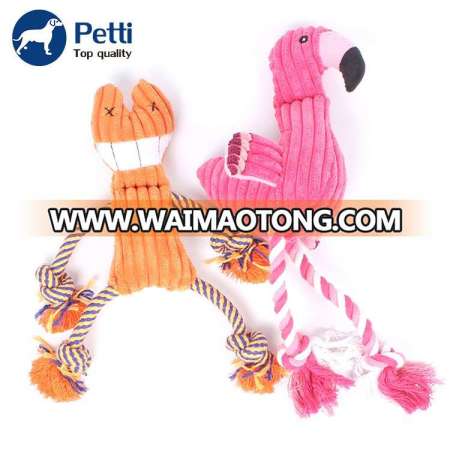 Amazon Hot Sell Flamingo Shape Pet Plush Rat Dog Toy