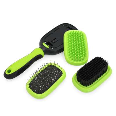 Black Pet Dog Tool Brush Scissors Dog Grooming Set