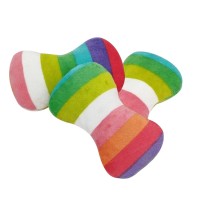 Colorful Pet Dog Toy Soft Plush Bone Shaped Chewing Squeak plush toy dog