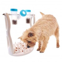 Interactive dog toys,Puzll IQ dog toy for Training and Entertainment by Spinning Bottle, Funny slow feeder dog bowl