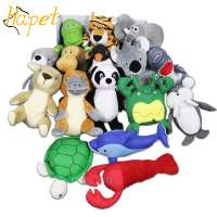 2020 new wholesale 3D Monkey Tiger Crab pet toys dog plush dog toys with squeakers for pet Gift Set custom plush dog toys