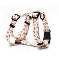 2020 Newest wholesaler polyester cute pattern retractable quick release buckle comfortable dog harness vest