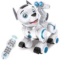 fisca Remote Control Robotic Dog RC Interactive Intelligent Walking Dancing Programmable Robot Puppy Toys Electronic Pets with L